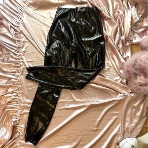 ASOS Tall black shiny pleather pants size 8 Alt|Edgy|Grunge|Indie Sleeze|Goth